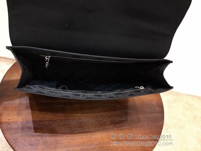 chrome hearts包 克羅心經典翻蓋手提包 手工刺繡鑲皮十字架 手提公事包 純銀配飾  gjc1869